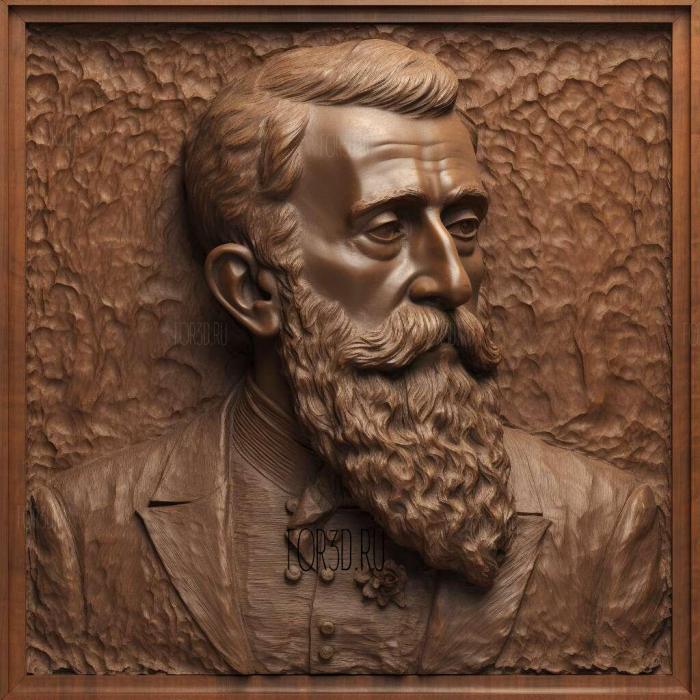 Theodor Herzl 2 stl model for CNC